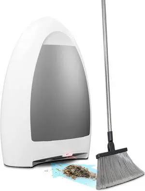 EYE-VAC Home Touchless Vacuum, Automatic Dustpan, 1000W Bagless Canister for Pet Hair and Dirt, White