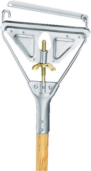 Quick Change Metal Head Mop Handle for #20 and Up Heads, 63 Inch Wood Handle (605)