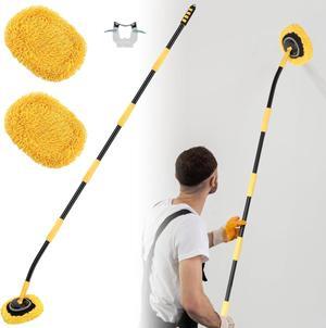 Wall Cleaner Mop,73Wall Mop Cleaner with Long Handle,Ceiling Dust Mop with 15° Bent Labor-Saving Elbow Extension Pole for Cleaning Walls Window Ceiling Floor Car High Cabinet