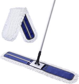 36" Commercial Dust Mops & Floor Sweeper with 59" Extendable Long Handle, Heavy Duty Wet and Dry Mop for Tile Hardwood Floor Cleaning, Fit for Hotel Hospital School Gym