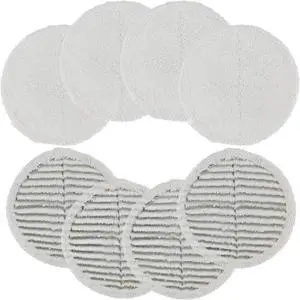 Replacement Mop Pads for Compatible with Bis-Sell Spinwave 2124 2039A 2307 23157 20391 20399 - Hard Floor Mop Pads Kit (Included 4 Soft Pads+4 Scrubby Pads)