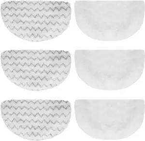 6 Pack Replacement Steam Mop Pads for Bissell Powerfresh Steam Mop 1940 1440 1544 1806 2075 Series, Model 19402 19404 19408 19409 1940a 1940f 1940q 1940t 1940w B0006 B0017,Washable Cleaning Pad