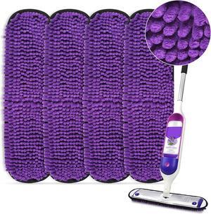 4 Pack Reusable Pet Mop Pads for Swiffer Powermop, Power Mop Pet Heavy Duty Dry Sweeping Refills for Floor Cleaning, Dry & Wet Use