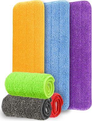 6-Pack Multicolor Reusable Mop Pads for Swiffer PowerMop, Mellbree Power Mop Pads Microfiber Mop Washable Pads