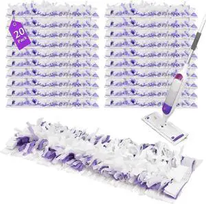20 Pack Power Mop Pads Refills Fit for Swiffer PowerMop Multi-Surface Mop and for Swiffer PowerMop Wood Mop Replacement Mopping Pads for Bona Spray Clean Pads Replacement