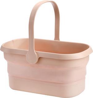 ZEAYEA Collapsible Bucket with Handle, 3.7 Gallon Plastic Mop Bucket for Cleaning Mop, Multiuse Foldable Wash Basin Water Pail, Portable Household Handy Basket, Collapsible Sink for Camping, Hiking