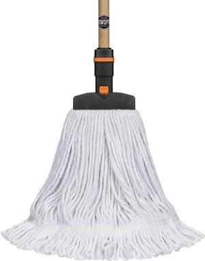 SWOPT Premium Cotton Mop + 60" EVA Foam Comfort Grip Wooden Handle, Combo  Mop Head with Long Handle Interchangeable with All SWOPT Cleaning Products  Mop Safe for Wood, Laminate or Tile