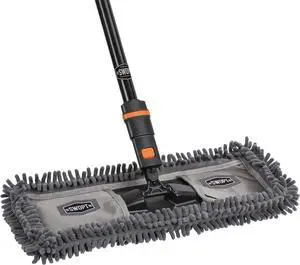 SWOPT 18 Microfiber Dust Mop + 60" Steel Handle, Combo  Dust Mop Head with Long Handle Interchangeable with All SWOPT Cleaning Products  Clean Hard-to-Reach Areas, Machine Washable