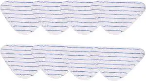 True & Tidy, Microfiber Mop Pad Pack Refill for STM-300 Steam Mop, Fits Other Steam Mops, Machine Washable up to 100x, 11 x 7.5 inch (8-Pack)