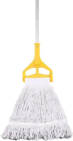 Loop-End String Wet Mop Heavy Duty Cotton Mop Commercial Industrial Grade Side Clip-On Mop Head for Floor Cleaning 59"
