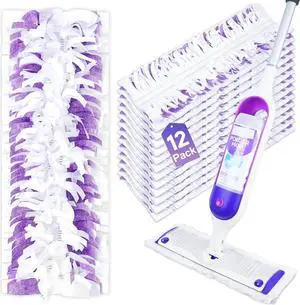 Power Mop Refills Compatible with Swiffer Power Mop Pads Replacement Multi-Surface Powermop pad Refill for Wood Floor Cleaning, 12 Pack