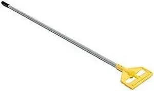 Rubbermaid Commercial Products Invator Wet Mop Handle, 60-Inch, Aluminum, Heavy Duty Mop for Industrial/Household Floor Cleaning, Quick Change Head