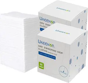 Dry Mop Refills Sweeper 160 Count Disposable Dusting Cloths Dry Sweeping Refills Dry Duster Cloths Mop Pads Floor Cloth Refills Electrostatic Cloths 7.9"x11.6" Box Packing