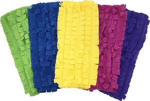 Fleece Sweeper Mop Refills for Swiffer - Reusable, Dry Duster, for Hardwoods, Laminates - 5-Pack Rainbow II