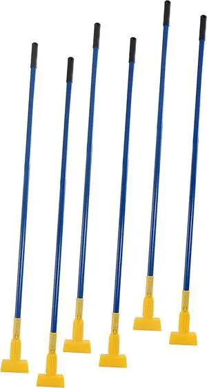 Matthew Cleaning Commercial Quick-Change Iron Mop Handle for Floor Cleaning Heavy Duty Mop Stick Replacement 60inch Jaw Clamp-Style Wet Mop Handle 6 Packs Matthew Cleaning Commercial Quick-Change Iron Mop Handle for Floor Cleaning Heavy Duty Mop Stick Replacement 60inch Jaw Clamp-Style Wet Mop Handle 6 Packs