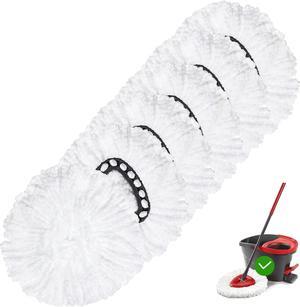 6 Pack Spin Mop Replacement Head Mop Refill Compatible with Ocedar Triangle Swivel Mops Microfiber Swivel Mop Refill,Deep Clean,Machine Washable and Easy to Replace