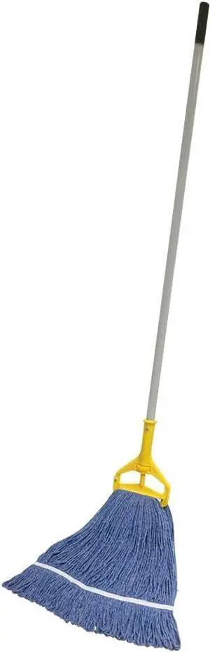 Restaurantware RW Clean 61 Inch Mop Handle 1 Screw Clamp Commercial Mop Handle - Side-Release Design Heavy-Duty Gray Iron Mop Handle Replacement For Efficient Cleaning Mop Heads Sold Separately