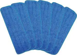 Microfiber Spray Mop Replacement Heads for Wet/Dry Mops Floor Cleaning Pads Compatible with Bona Floor Care System (6 Pack)