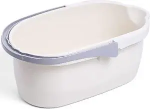 Haundry 4.5 Gallon Cleaning Bucket, Good Grips Household Mop Bucket for Cleaning Supplies, Cleaning Caddy Organizer Basket with Handle, 17.1L, White