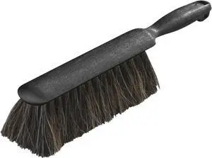 SPARTA Flo-Pac Counter Brush, Bench Brush, Dustpan Brush with Long Lasting for Counters, Floors, And Fireplace, 8 Inches, Black