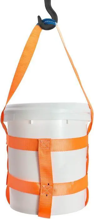 QWORK Durable Bucket Sling with Belly Bands for 5 Gallon Bucket, 200lbs Capacity