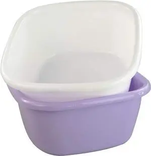 Anbers 16 Quart Plastic Wash Basin, Dish Bins, 2 Packs