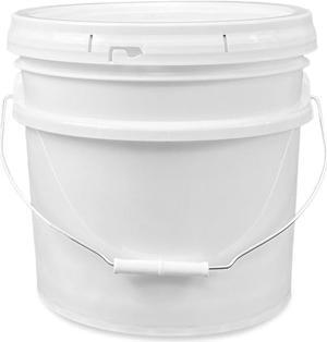ePackageSupply, 3.5 Gallon Plastic Bucket with Lid I Food Grade Bucket | White | BPA-Free I Heavy Duty 90 Mil All Purpose Pail Reusable I Made in USA (6 Count)
