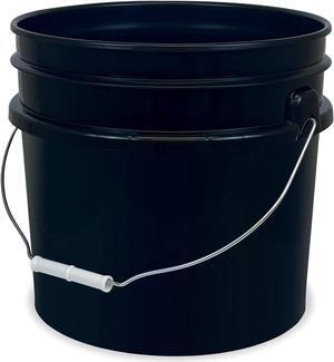 ePackageSupply 3.5 Gallon Plastic Bucket Only (Lid Not Included) I Heavy Duty I Food Storage, BPA-Free I 90 Mil All Purpose Pail I Made in The USA (Black, 3)