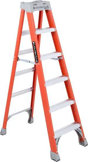 Louisville Ladder 6-Foot Fiberglass Step Ladder, 300-Pound Load Capacity, Type IA, FS1506