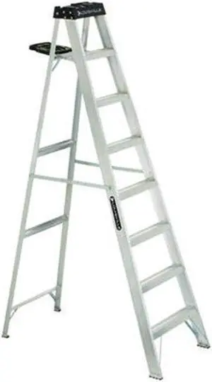 Louisville Ladder 8-Foot Aluminum Step Ladder, 300-Pound Load Capacity, Type IA, AS3008