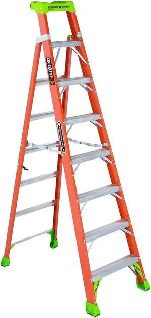 Louisville Ladder 8-foot Fiberglass Cross Step Ladder, 300-Pound Load Capacity, Type IA, FXS1508