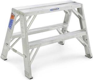 Werner TW372-30 300-Pound Duty Rating Aluminum Twin Stepladder and Portable Work Stand, 2-Foot