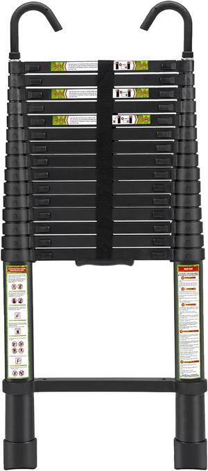 Telescopic Ladder, 20.34FT RIKADE Aluminum Telescoping Ladder with Stable Hook and Non-Slip Feet, Portable Extension Ladder for Household and Outdoor Working 330lb Capacity
