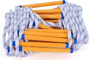 Rope Ladder,32.8 Feet Emergency Fire Escape Ladder Flame Resistant,Safety Balcony Fire Ladder with Hooks,Fast to Deploy Portable and Reusable 4 Story,Weight Capacity up to 2000 Pounds