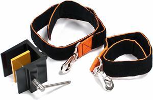 Tie Down Ladder Stability Anchor System | Stabilizer Kit for Ladders w/3Ft Strap | Fits-Connects-Clicks in Seconds | Safety Device for Roofing/Gutters/Etc | Protection Device