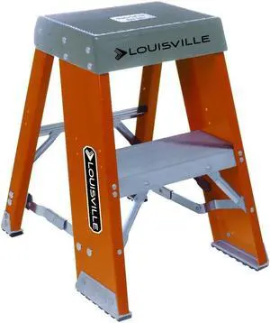 Louisville Ladder FY8002 2-Foot Step Stool Industrial, 2 feet, Orange