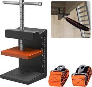 Ladder Stability Anchor, Ultimate Ladder Safety Kit, Ladder Guard Fall Protection Anchor, Anti-Slip Ladder Anchor Clamp Roof with Laddder Rack Straps, Ladder Leveler, Secure, Stable, Anti-Slip Anchor