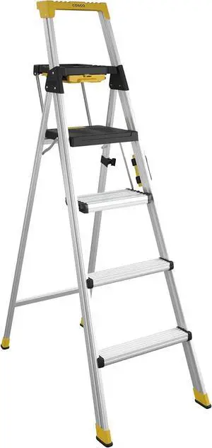 COSCO 6 ft. Commercial Aluminum Project Ladder, Yellow