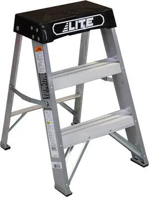 LITE 2-Foot Aluminum Step Stool Industrial, 300-Pound Load Capacity, Type IA, LP-2011-02
