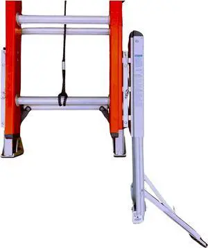 Detachable Supreme Extender - 1 Ladder Leveler w/Side Tip Stabilizer Arm & 2 Base Units - LL-STB-4SE-2QC - Snaps on Either Side of Ladder