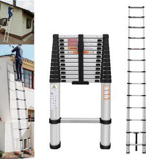 Telescoping Ladder 16FT Aluminum Telescoping Extension Ladder, Collapsible Ladder Attic Ladder Rv Ladder, Portable Telescopic Ladder for Outdoor Working & Household Use, Folding Ladder 330lb Capacity
