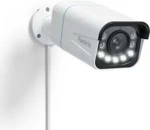 REOLINK RLC-811A PoE IP Security Camera 4K - 123° FoV, 5X Optical Zoom for Outdoor Usage, 2.7mm Lens with Color Night Vision, Human/Vehicle/Pet Smart Detection, 2 Way Talk, Up to 256GB microSD Card