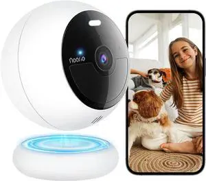 Noorio Security Cameras Wireless Outdoor/Indoor Magnetic, Cameras for Home Security Battery Powered, 1080P AI Motion Detection 2.4G WiFi Security Camera Outdoor, 8GB Free Local Storage MagCam, B200-SE