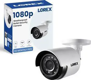Lorex 1080p HD Bullet Security Camera | Weatherproof Outdoor CCTV Camera with 130ft Night Vision | 90° Field of View | IP66 Rated | Analog HD | ClearNight Imaging | Indoor/Outdoor Use | 2MP