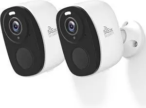 Rraycom 2Pack Security Cameras Outdoor Wireless,2K 5G/2.4GHz Battery Powered Camera for Home Security, Cloud/SD, No Monthly Fee, AI Motion Detection, Color Night Vision,2-Way Audio, Works w/Alexa