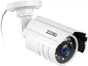 ZOSI 2MP 1080p HD 1920TVL Outdoor Indoor Home Security Camera (Hybrid 4-in-1 HD-CVI/TVI/AHD/960H Analog CVBS), 24PCS LEDs, 80ft IR Night Vision, Weatherproof Surveillance CCTV Bullet Camera