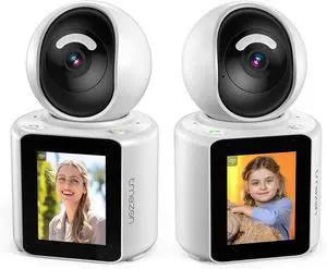 TMEZON 2pk Two Way Audio Video Pet Dog Camera with Speaker Video Calling Devices for Grandparents Wireless Security Camera Indoor Monitor 1080P with Phone app Motion Detection