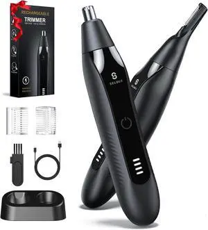Ear and Nose Hair Trimmer for Men, 2025 Professional Painless USB Rechargeable Eyebrow & Facial Electric Hair Trimmer for Men Women, Powerful Motor, Dual Edge Blades, IPX7 Waterproof Easy Clean Ear and Nose Hair Trimmer for Men, 2025 Professional Painless USB Rechargeable Eyebrow & Facial Electric Hair Trimmer for Men Women, Powerful Motor, Dual Edge Blades, IPX7 Waterproof Easy Clean