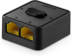 Binardat 10 Gigabit Network Switcher, 10G/5G/2.5G/1000M/100Mbps, Passive Ethernet Selector, in/Out to A or B Network, Bidirectional Manual Switcher, No Power Required Binardat 10 Gigabit Network Switcher, 10G/5G/2.5G/1000M/100Mbps, Passive Ethernet Selector, in/Out to A or B Network, Bidirectional Manual Switcher, No Power Required