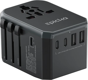 EPICKA Universal Travel Adapter with 1AC/3 USB-C/2 USB-A Ports EPICKA Universal Travel Adapter with 1AC/3 USB-C/2 USB-A Ports